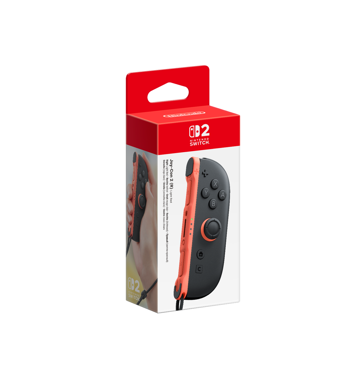 Joy-Con 2 derecho — Rojo claro — caja oficial Nintendo