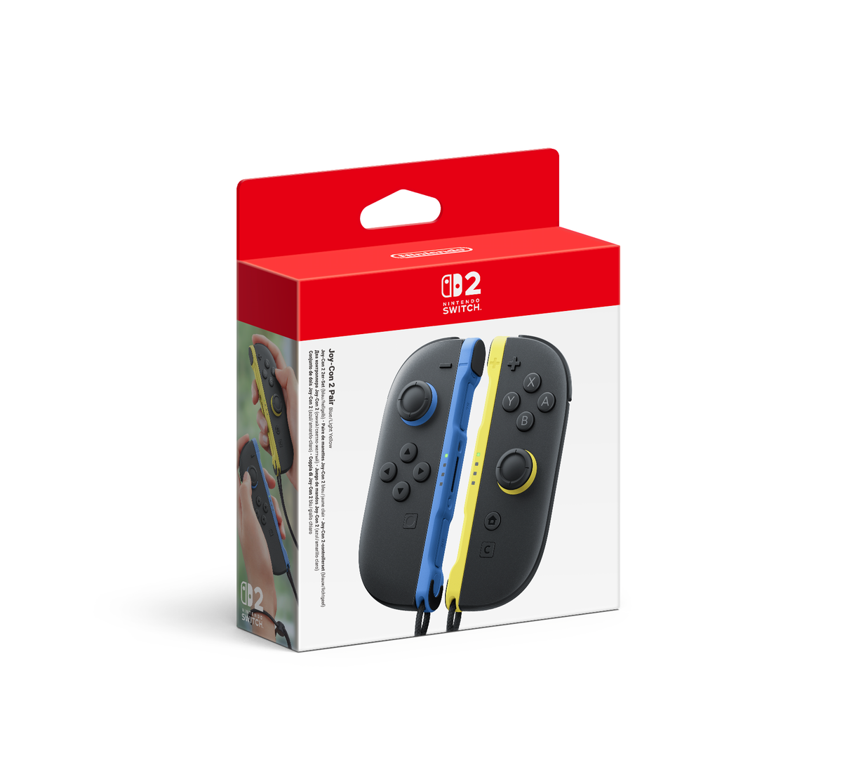 Joy-Con 2 pareja — Azul / Amarillo — caja oficial Nintendo