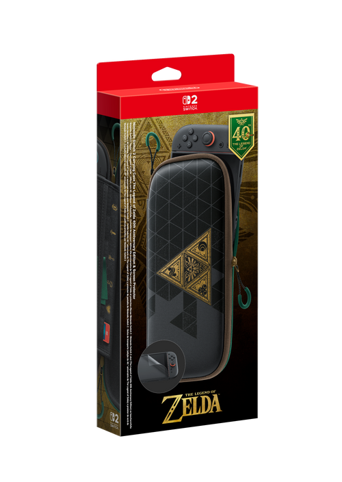 Funda y protector de pantalla Nintendo Switch 2 — Zelda 40 aniversario — embalaje