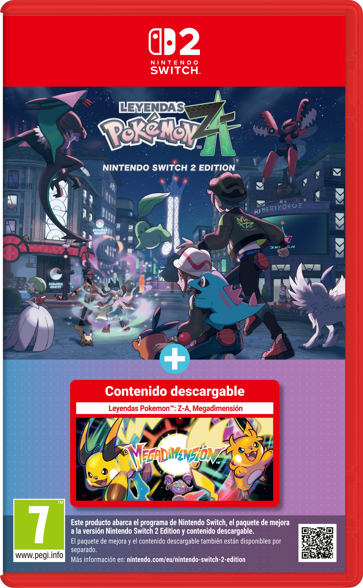 Leyendas Pokémon Z-A Nintendo Switch 2 Edition + Megadimensión — caja